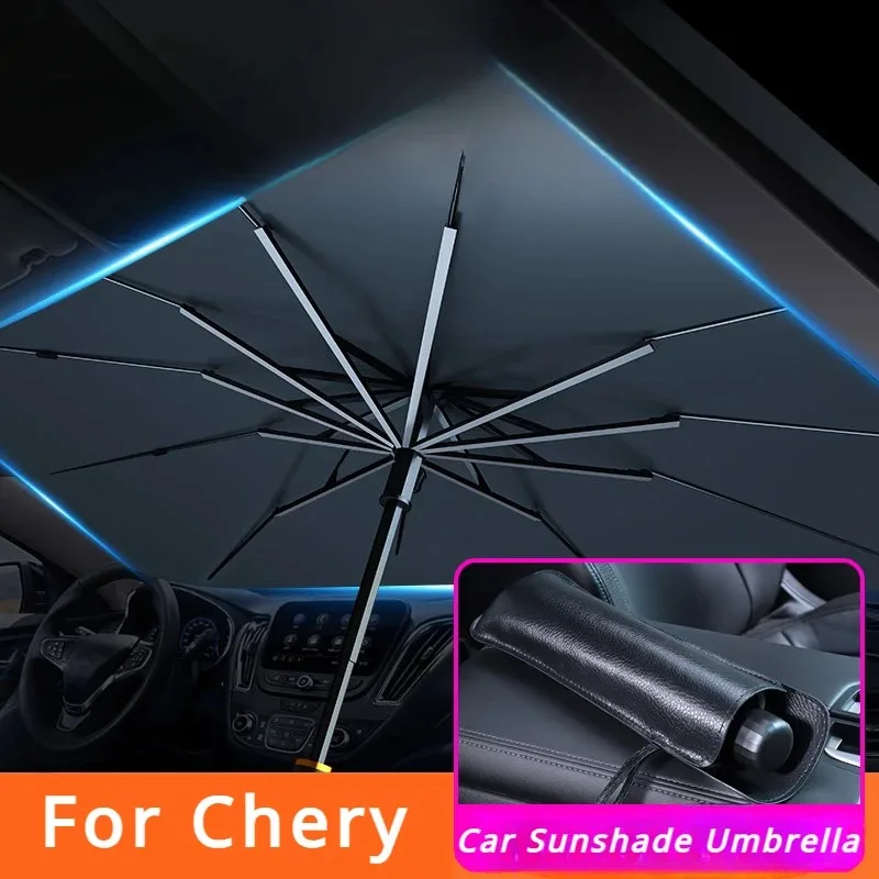 Car Sunshade Umbrella for Chery Omoda 5 Tiggo 8 Pro Tiggo 7 Windshield Folding Front Parasol Car Window Summer Sun Protection