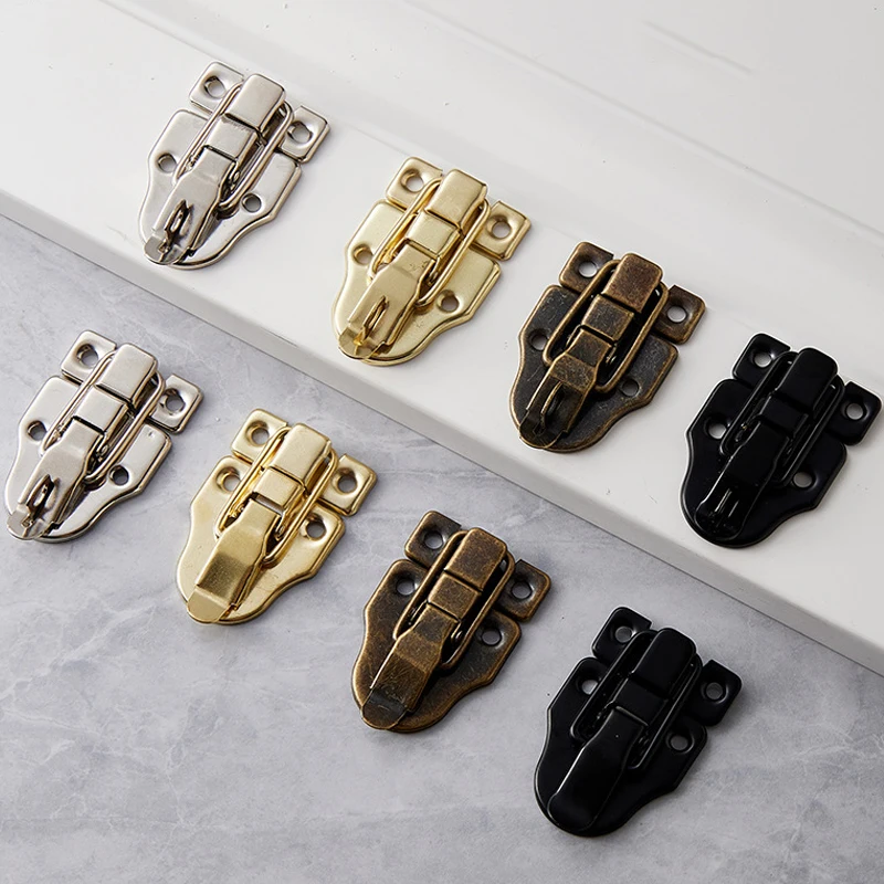 20Pcs Duckbill Wooden Box Buckle Antique Jewelry Gift Boxes Hook Clasp Suitcase Case Latch Lock Furniture Hardware Parts