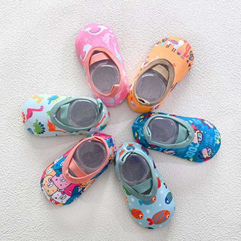 Girls Boys Cute Non Slip Floor Socks Newborn Cartoon Animal Pattern Print Toddler Shoes Children Soft Comfortable First Walkers