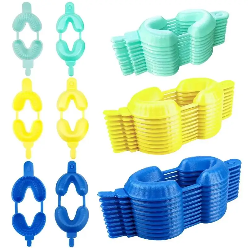50pc/Bag Dental Disposable Tray Fluoride Foam Impression Trays Dentistry Instrument Dentist Materials Large Medium Small