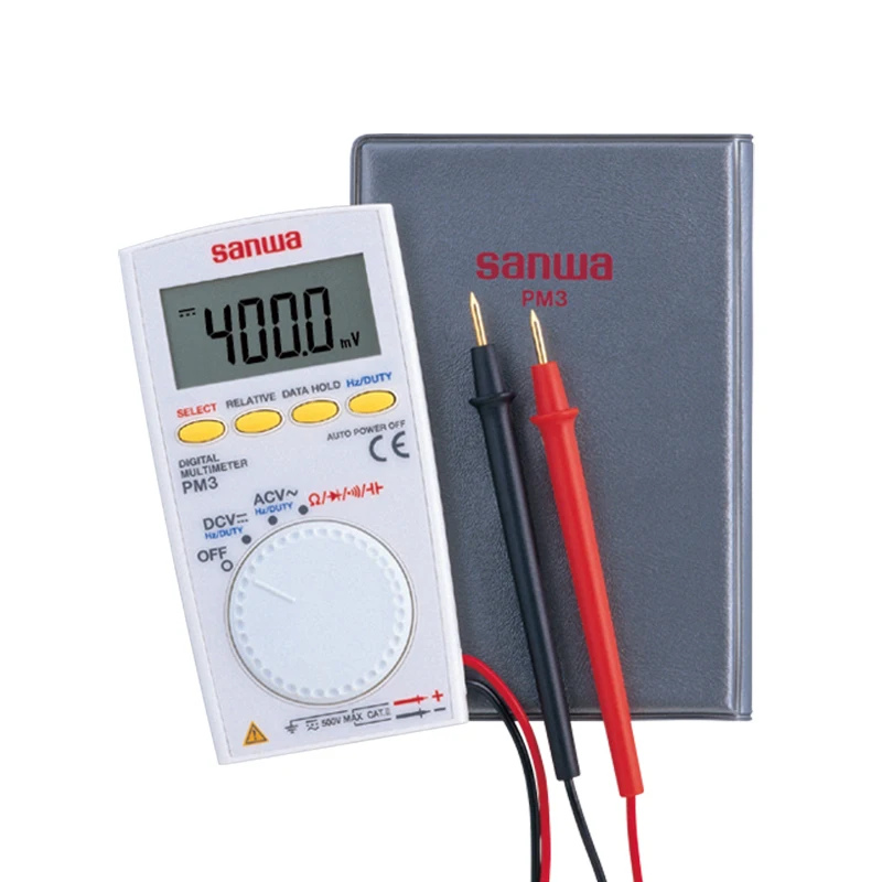 Japan sanwa PM3 Compact Slim Portable Multifunction Digital Multimeter / 0.7% Maximum Accuracy