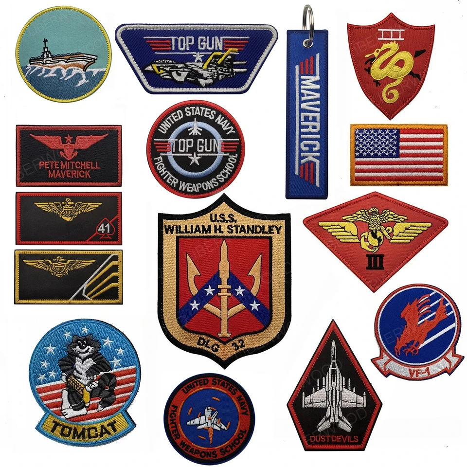 LIBERWOOD Top Gun Flight Test MAVERICK Ranger Patch Keychain