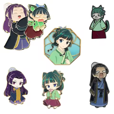 Maomao Chibi Enamel Pin Jinshi The Apothecary Diaries Brooch Funny Anime Jewelry Fans Collectible Souvenirs Badge Accessories
