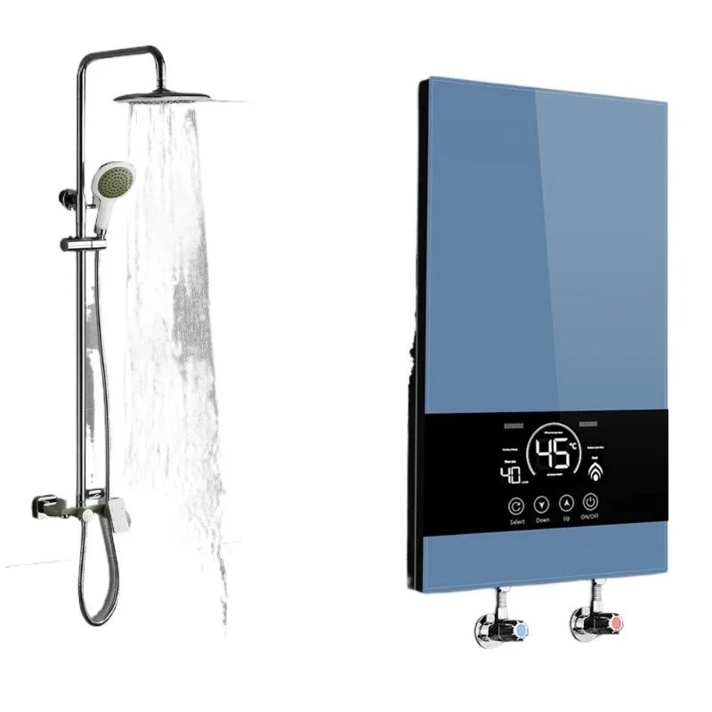 Intelligent instant water heater 8500 watt electric boiler tankless instantaneous geyser indoor hotel shower