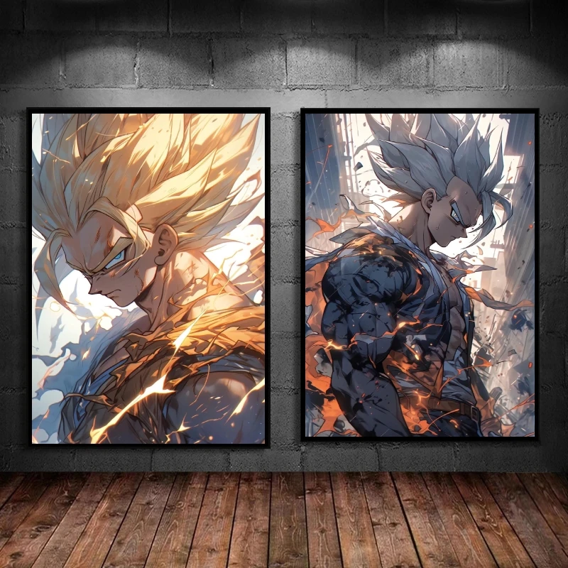 

Canvas Artwork Painting Dragon Ball Goku Canvas Picture Decoration Painting Modern Home Decoration Comic Picture Wall Sticker