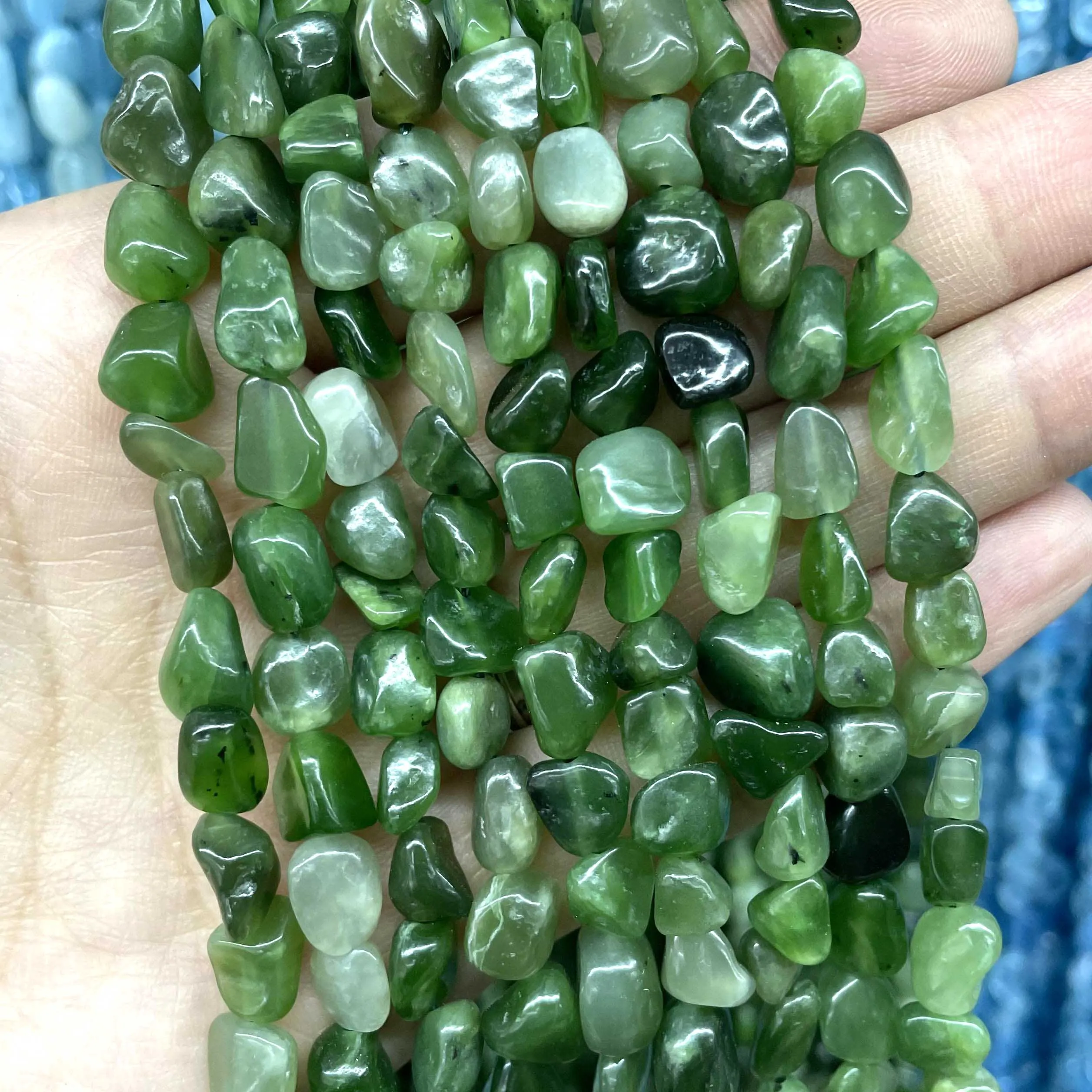 5-8mm Natural Irregular Canadian Jades Stone Spacer Loose Beads For Jewelry Making Diy Bracelet Necklace Accessories