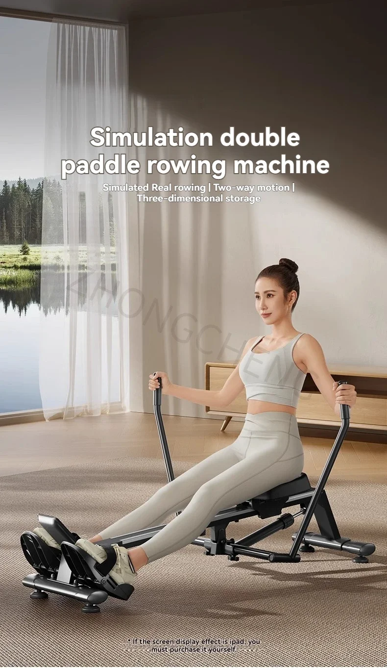 Fitness Simulator Double Paddle Hydraulic Rowing Machine Home Indoor Silent Rowing Machine Super Fat Fat Fitness Equipment W3