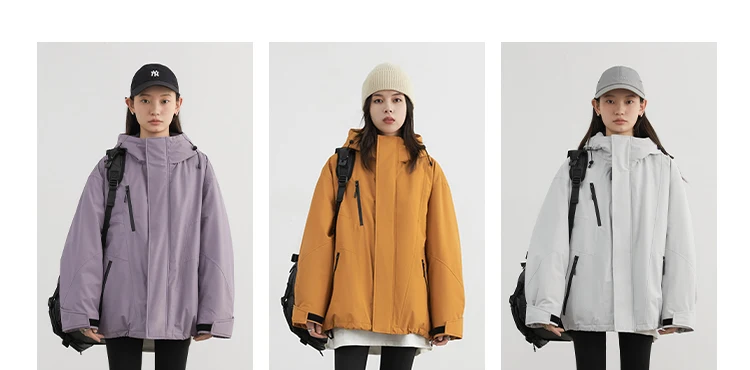 CHIC VEN Women Down Jacket Loose Outdoor Stand Up Collar Hooded 90 White Duck Down Lady Sport Coat Winter 2024 Female Clothing