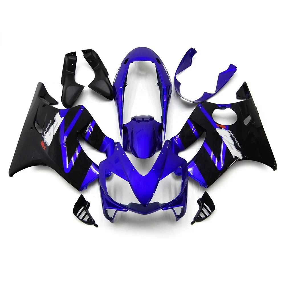Verkleidungsset für CBR600F4i 2004 2005 2006 2007, CBR600F 04–07 CBR 600 F4i Motorrad-ABS-Verkleidungsersatz |   Blau und Schwarz