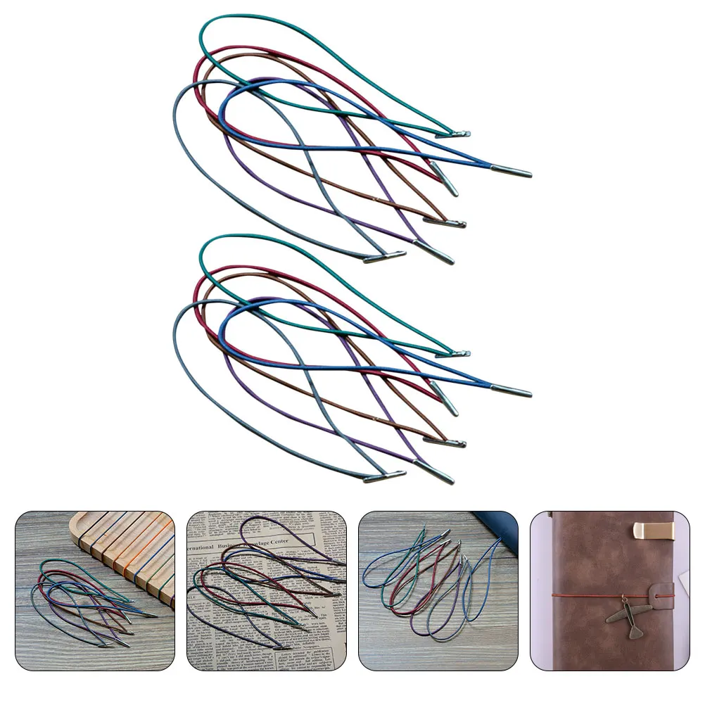 12pcs Elastic Bands for Notebook Travel Journal Wrap Band Reliable Fixing Book Cover Strap Stretchy Spring Band