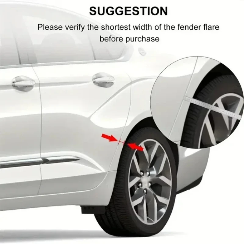 Dekorative Lippen aus Kohlefaser für Radbögen, Auto-Karosserie-Styling, Radlaufverkleidungen, schwarzer Kunststoff im Carbonfaser-Look – Detail 6