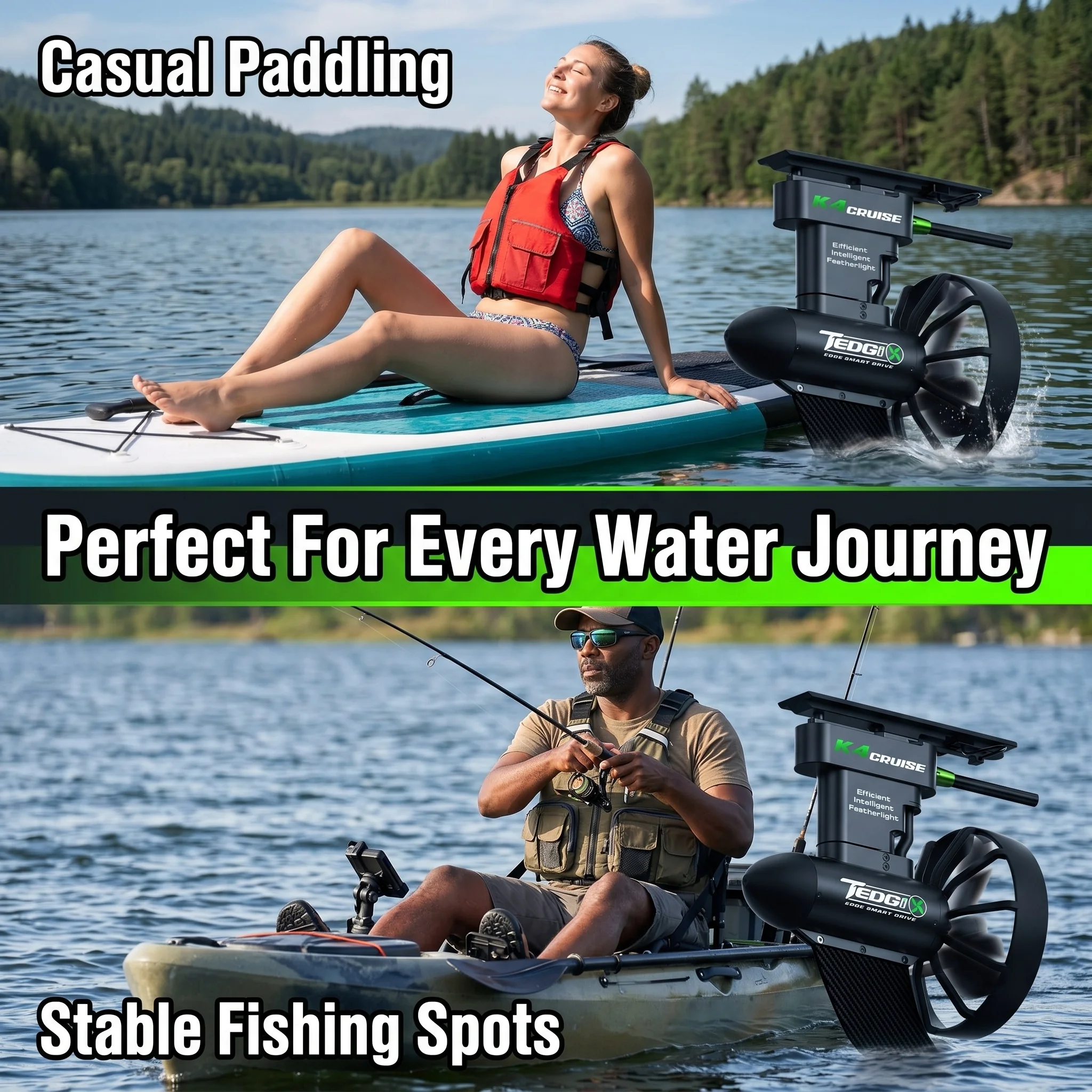 Motor Eléctrico Sumergible TRI - Fishing Boat Trolling Motor reseña y precio