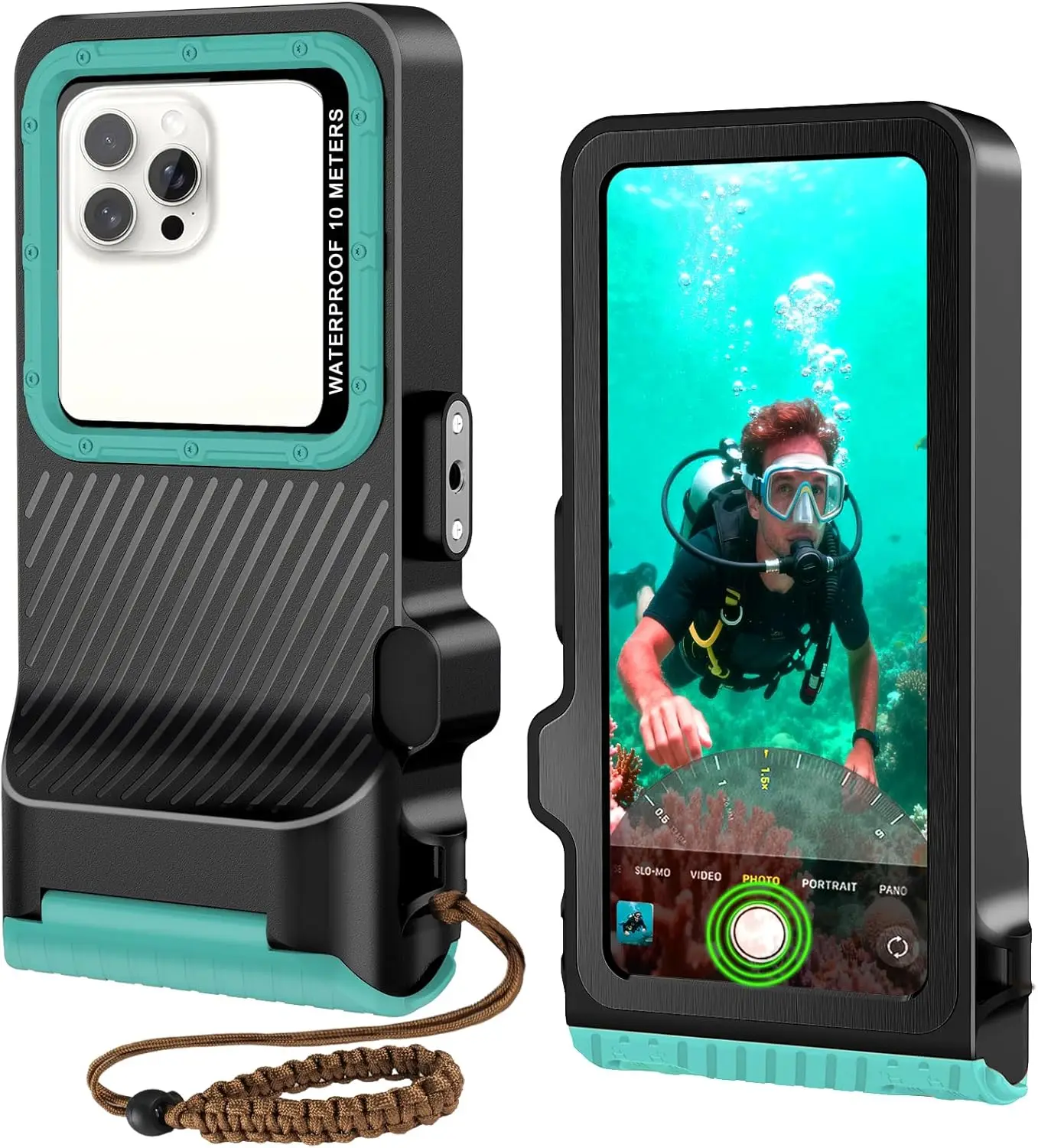 

Waterproof Snorkeling Phone Case for iPhone & Samsung, Touchscreen Compatible, Blue (4TH 33FT)