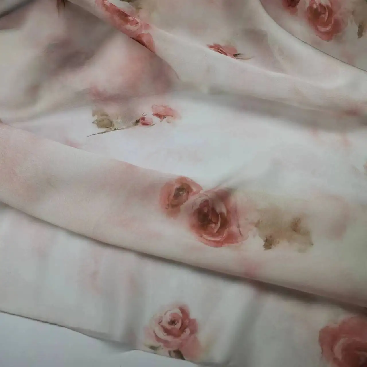 Soft Satin Organza Fabric Floral Style DIY Sewing Shirt Wedding Dress Skirt Thin Material Tissue