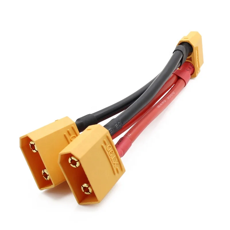 10PCS Amass XT90 12AWG 100mm Silicone Wire Adapter Cable Extension RC Lipo Battery Parallel Connectors Connectors Adaptor Batter