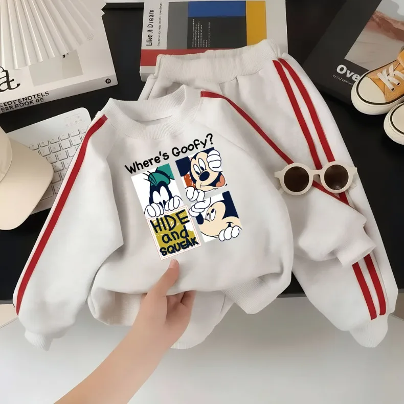 2026 Frühling Neue Kinder-Freizeit-Sweatshirt-Sets Jungen O-Ausschnitt Cartoon-Hoodies und Lange Hosen Zweiteiliger Kinder-Mode-Trainingsanzug – Detail 6