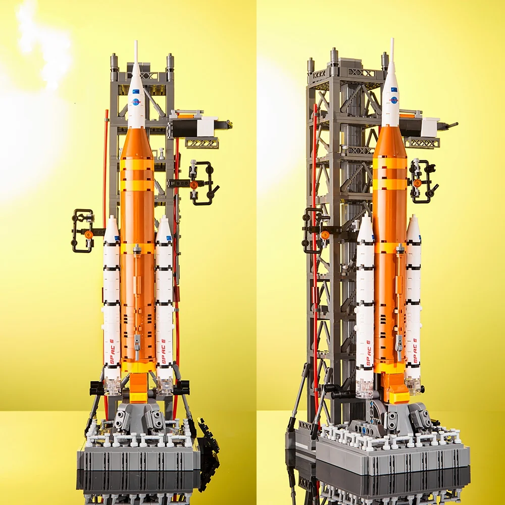 

Space Rocket Building Blocks, Cool Desktop Decorations, Aerospace Rocket Models, Made of Abs Material, Ideal Gifts for Christmas/Valentine's Day/Father's Day/New Year and Birthdays
