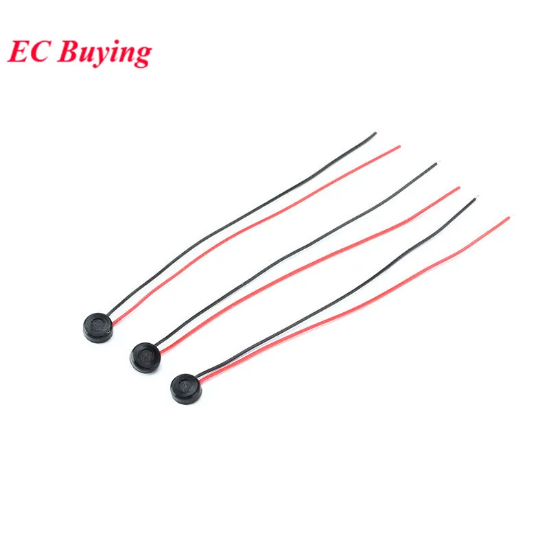 50pcs/5pcs Electret Condenser MIC Capacitive Electret Microphone 4mmx1.5mm for PC Phone MP3 MP4 with 2 Leads wire length 5.5CM