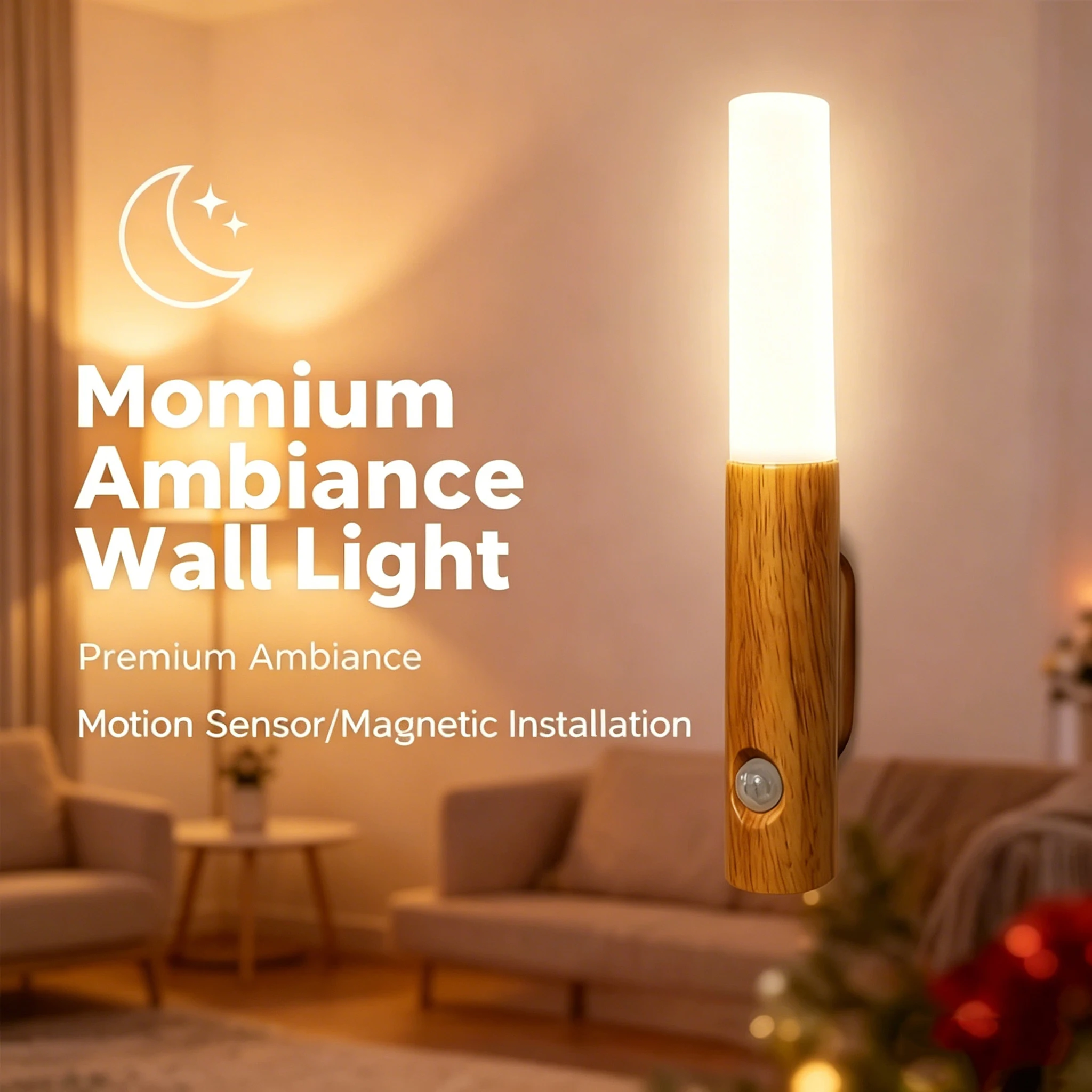 

Intelligent Sensor Night Light Magnetic LED COB Wall Lamp LED Rechargeable Bedroom Stairs Bathroom Kitchen Cabinet Light Lamp
