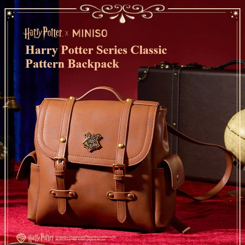 Genuine MINISO Harry Potter Series Classic Pattern Backpack Gift Portable Large Capacity Commuting When Going Out