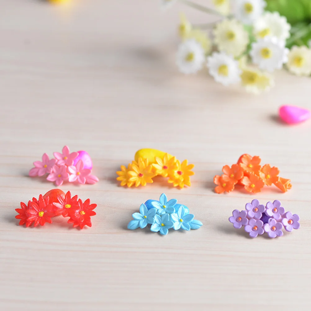 10 قطعة ديكور عصاري محاكاة الزهور للمناظر الطبيعية الصغيرة لتقوم بها بنفسك بونساي تررم الجنية إكليل تقليد فلوريت حديقة حلية #5