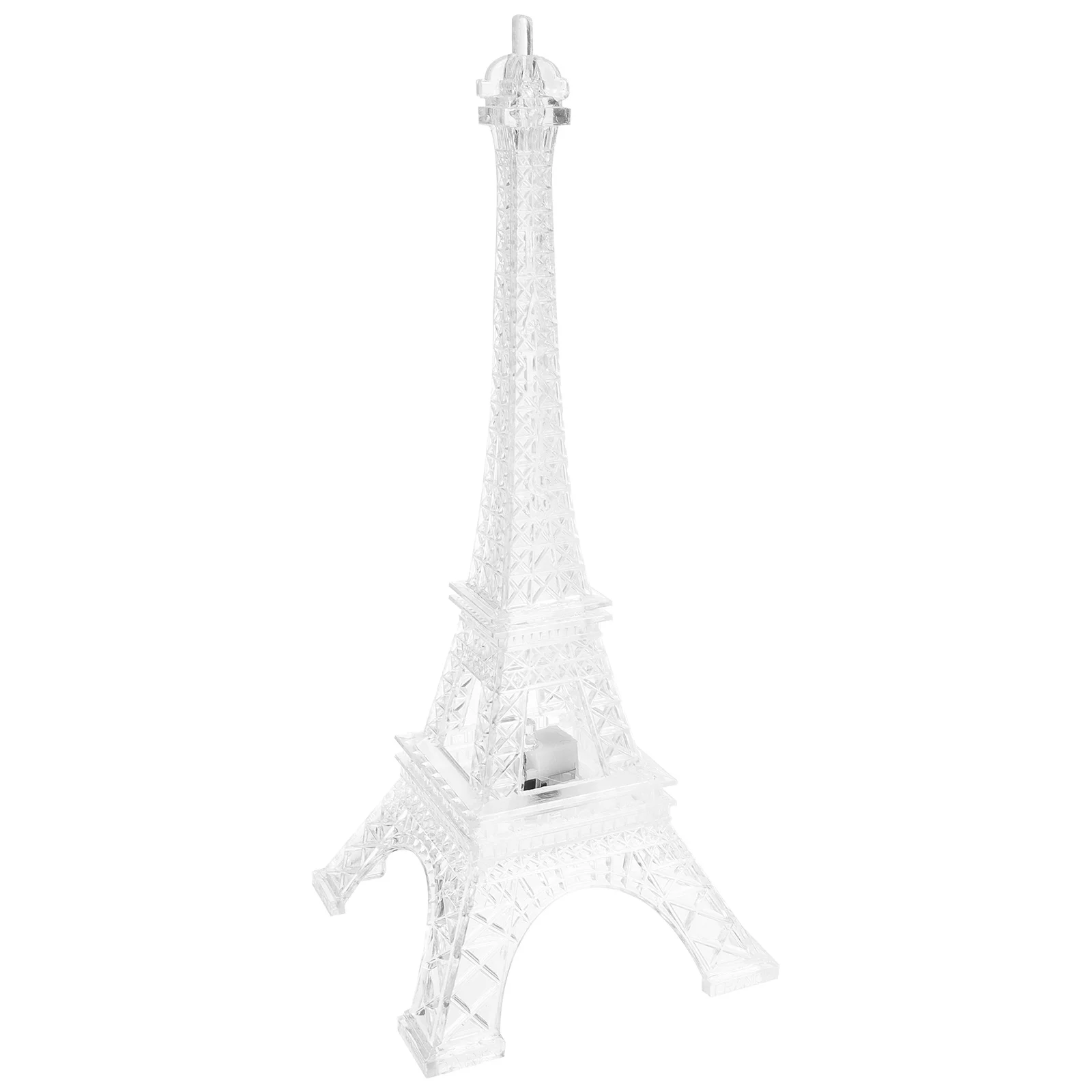 

Acrylic Eiffel Tower Night Light Colorful LED Desk Lamp Mini Bedroom Decor Replaceable LR44 Seven Colors Changing Soft