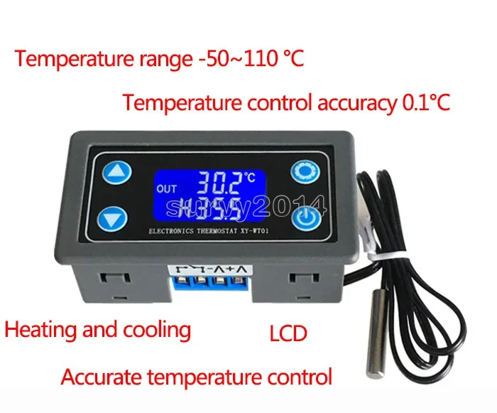 XY-WT01 Temperature Controller Digital LED Display Heating/Cooling Regulator Thermostat Switch For arduino Board Module