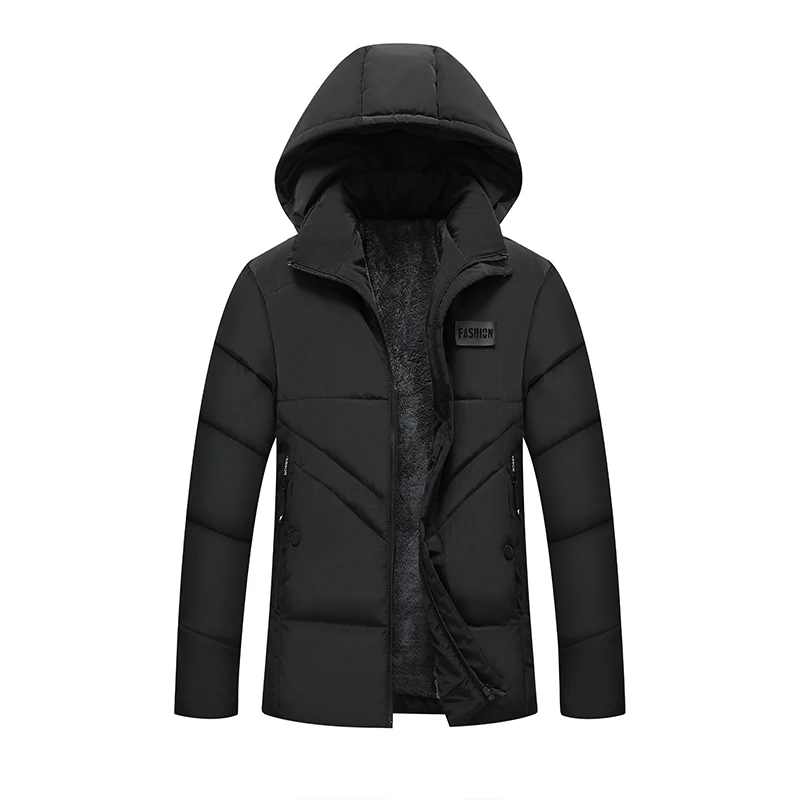 

Men's Winter Parkas Fleece Lined Thermal Coat for Middle-Aged Elderly Men Outdoor Casual Fashion Thickened Warm Hooded Parkas
