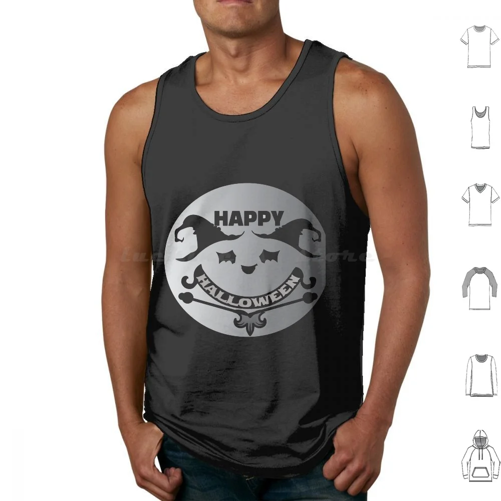 Happy Halloween Tank Tops Print Cotton Anniversary Unicorn Holidays Perfect Fan Collector Graphic Other Vintage Couples