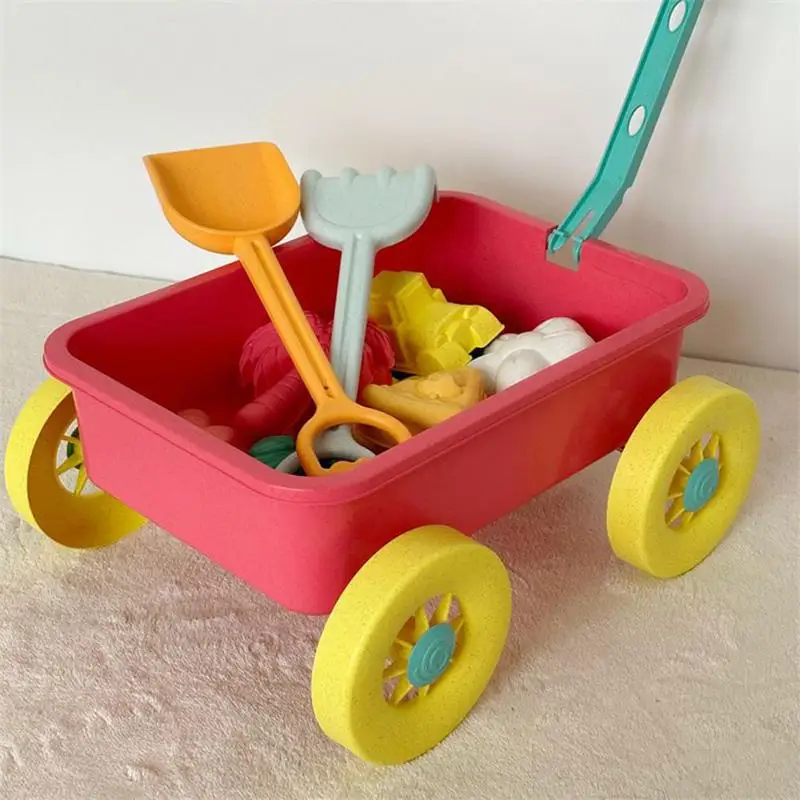 Jouets de plage pour tout-petits, jouets d'apprentissage précoce avec chariot, 8 pièces, ensemble de jeu amusant en plein air pour bord de mer, plage, Camping extérieur