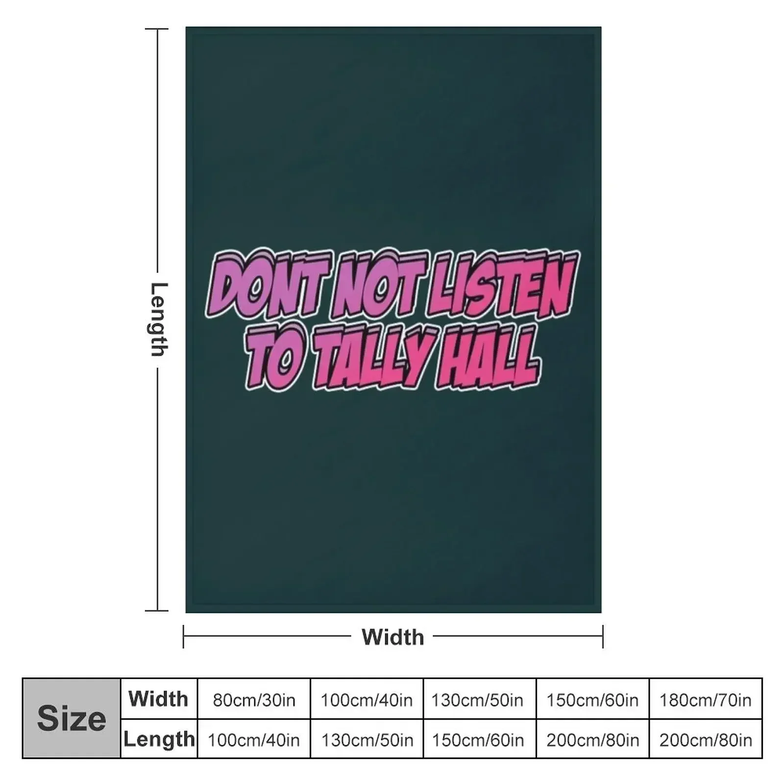 Don’t Not Listen to Tally Hall Throw Blanket Stuffeds Beautifuls Summer Blankets