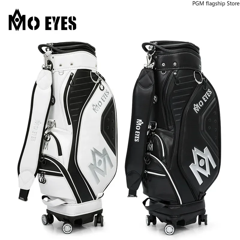 Magic Eye's new product golf bag men's telescopic standard bag three-dimensional molding, four-wheel flat push transport M22QB03