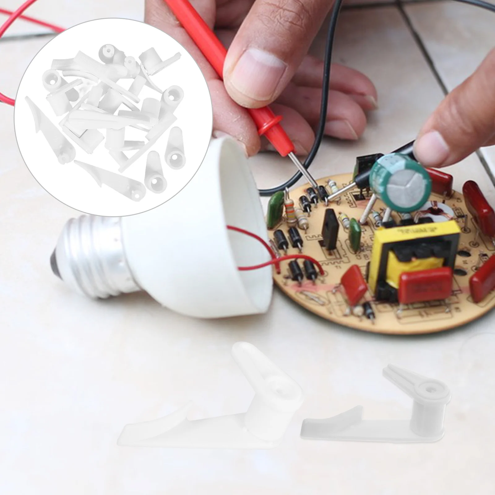 

10 Pcs Lampshade Fixing Buckle Ceiling Light Flush Mount Universal White Plastic