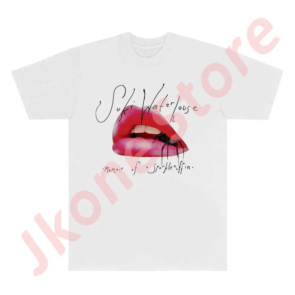 

Футболки Suki Waterhouse MOAS Lips Memoir of a Sparklemuffin Tour Merch Футболка для женщин и мужчин Модная повседневная футболка с коротким рукавом