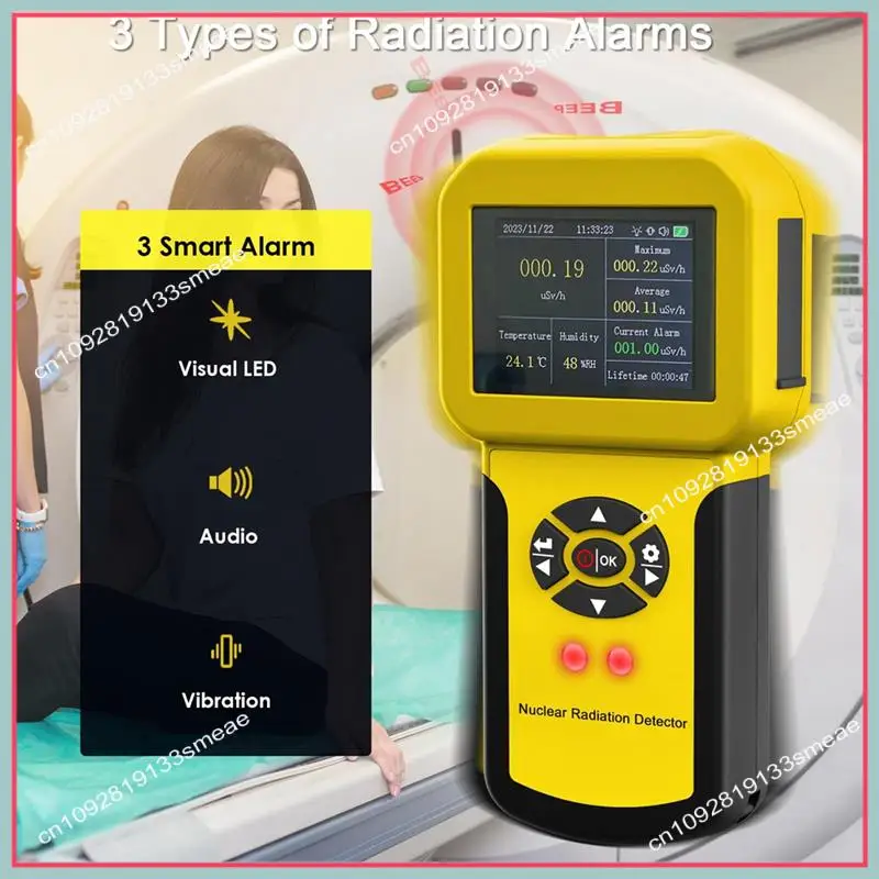 N94R Professional Nuclear Radiation Detector Geiger Counter Radiation Detector With Alarm Set, HP-886A
