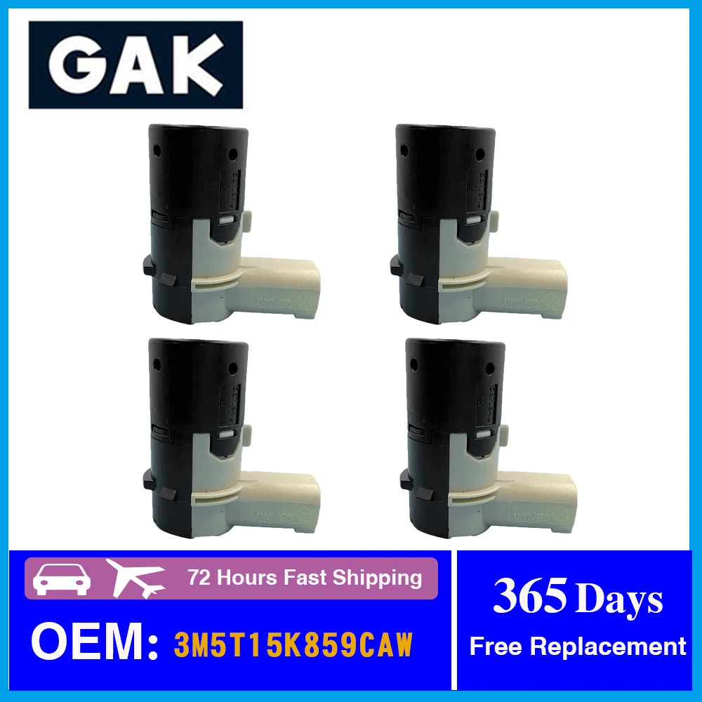 GAK Brand 4pcs/lot PDC Parking Sensor Parktronic 3M5T15K859CAW For Ford Focus MK2 MK3 Mondeo MKIII