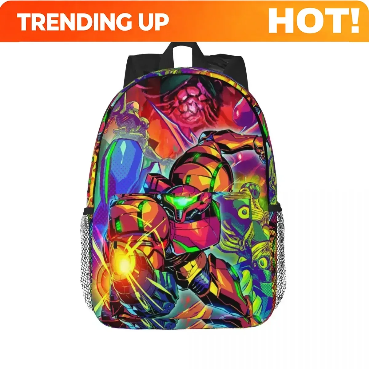 Custom Bag Metroid II Return Of Samus Backpack Hot Sale Daypack Large Capacity Boys Girls BookBag Shoulder Bags For Men Women Sc