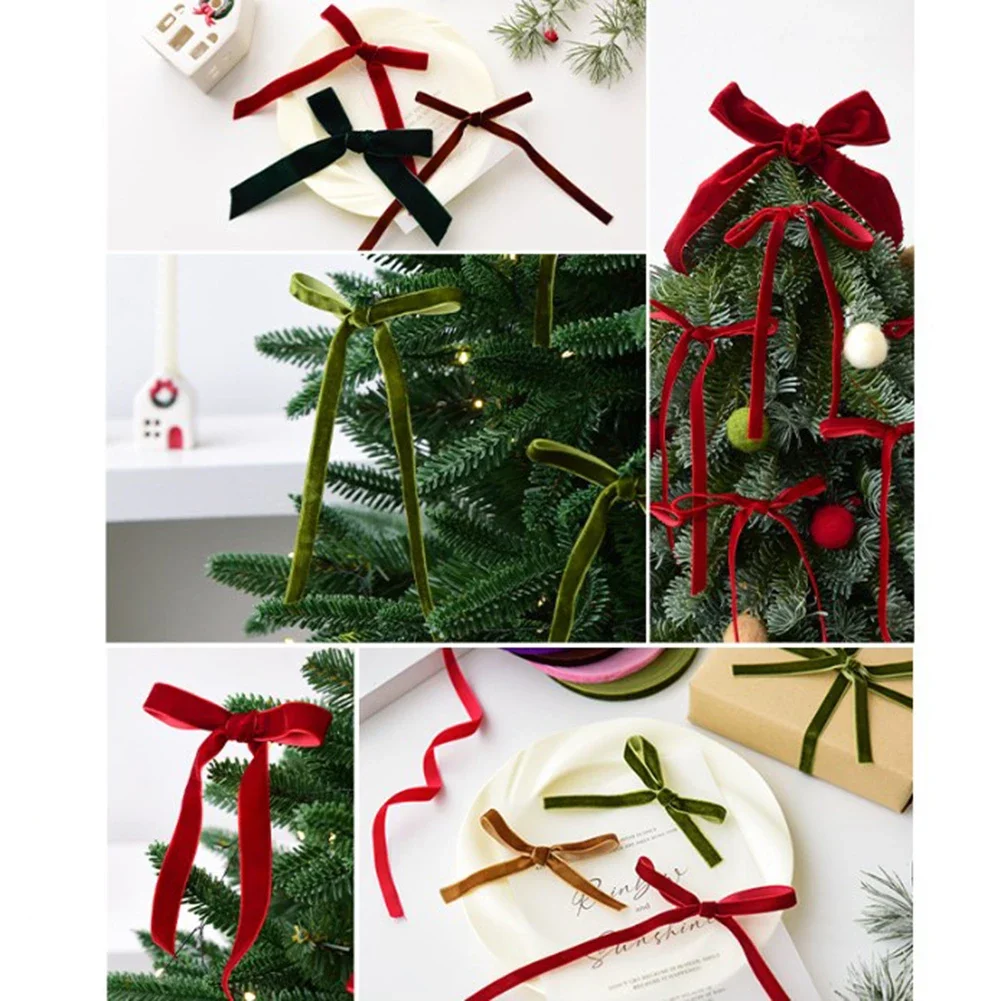 

DIY Velvet Bows Christmas Decorations Customizable Colors Assorted Colors Mini Bows For Holiday For Christmas Tree