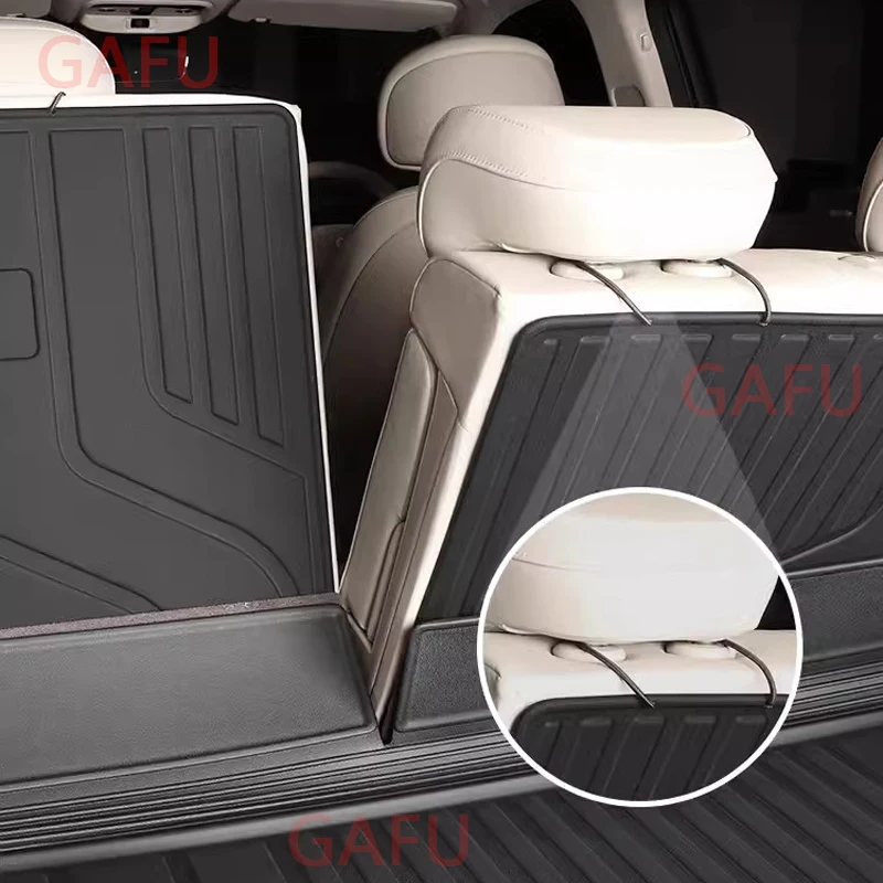 For Huawei Aito M7 2024 Car Trunk Pad Backrest Tail Box Mat TPE 5-seat Car Interior Decoration Modification Protective Supplies