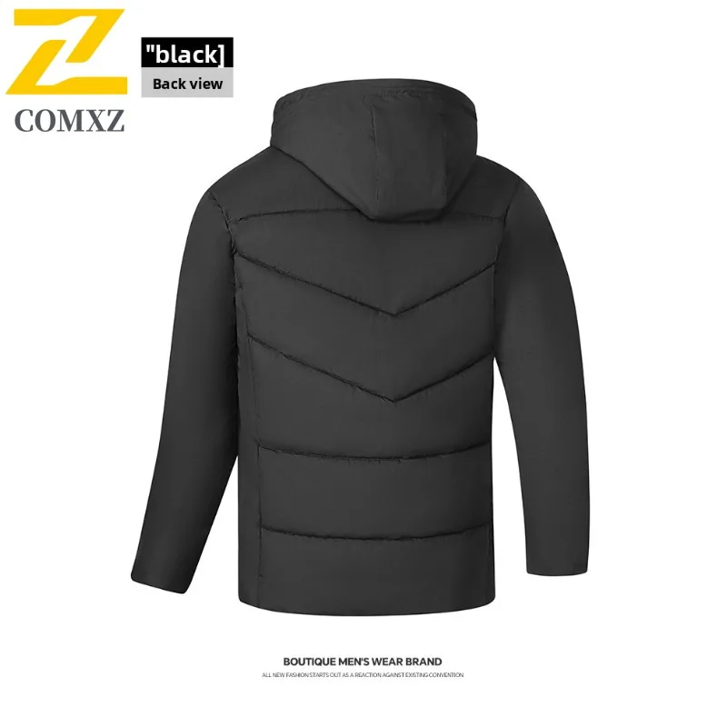 ​Men Down Cotton Jacket Winter Waterproof Windproof Thickened Korean Style Solid Color Autumn Winter​ Warm Outdoor sports Coat