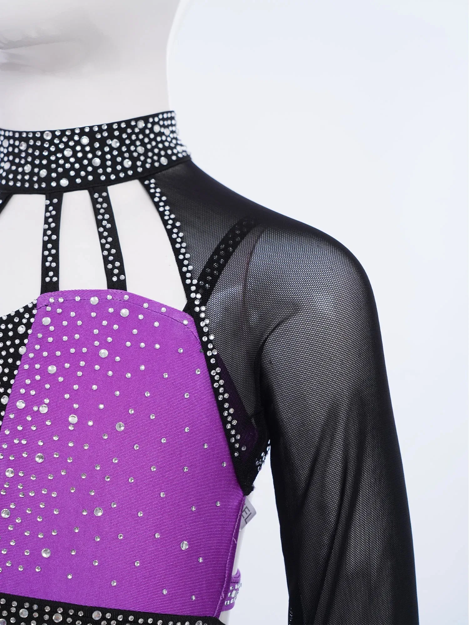 

2Pcs Kids Girls Modern Lyrical Dance Outfit Shiny Rhinestones Crop Top+Skirt for Ballroom Latin Ballet Gymnastics Performance