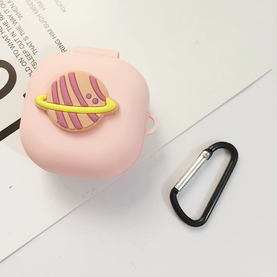 لسامسونج غالاكسي براعم لايف/براعم برو حالات الكرتون الفضاء سلسلة سماعات غطاء غالاكسي براعم 2 لينة مكافحة سقوط حامي غطاء