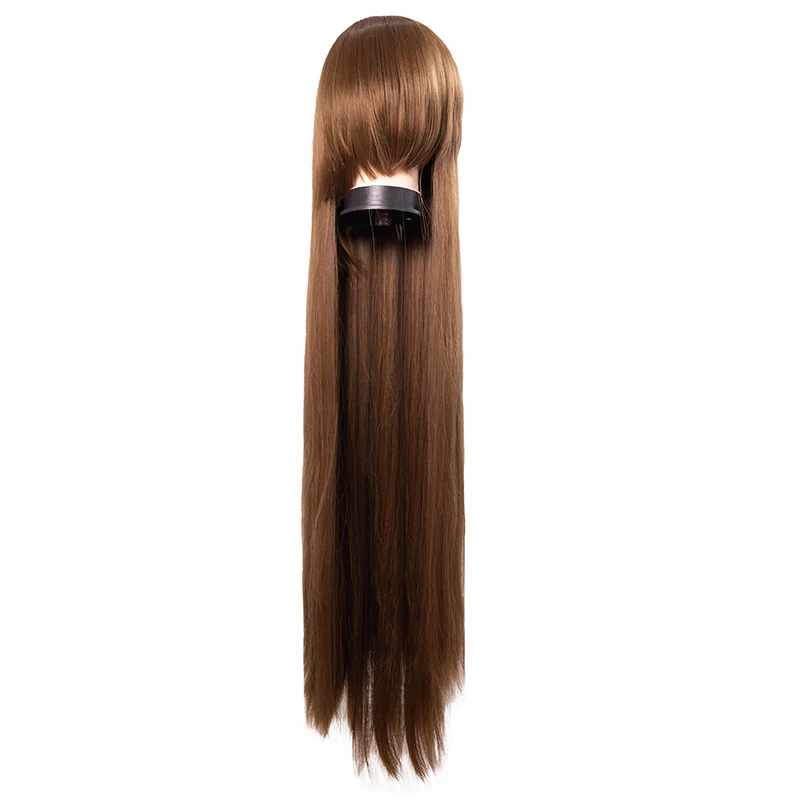 Cosplay Wig Rose Net 500g High Density Synthetic Heat Resistant Long Straight Auburn Hair Halloween Carnival Costume Hairpiece