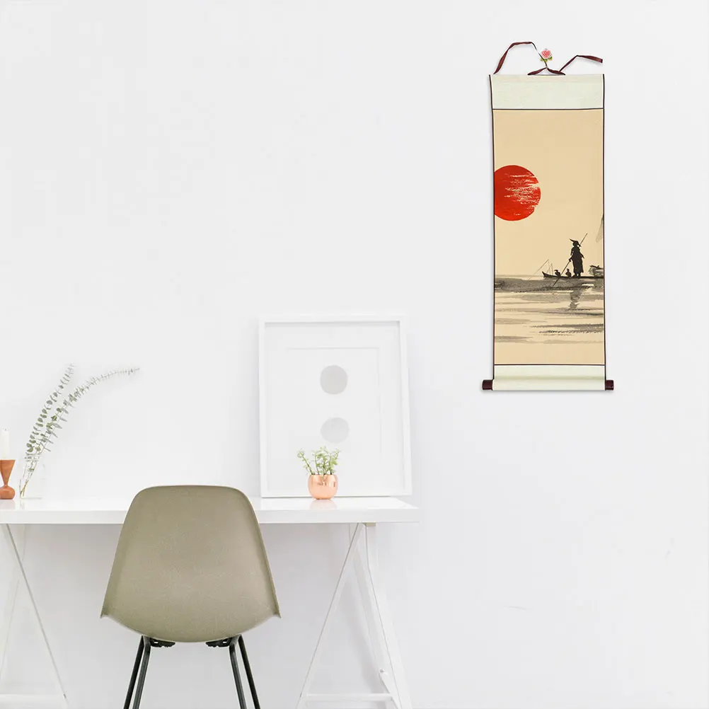 

2 Pcs Calligraphy Scroll Paper Blank Reel Hanging Painting Wall Artwork Xuan Rice Chinese Watercolor Art Supplies
