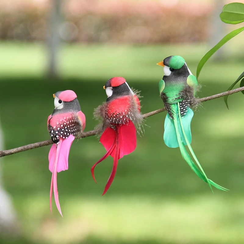 New Swallow Tail Bird Clip Handmade Simulation Bird Plant-decorated artificial bird handicrafts for Ornament