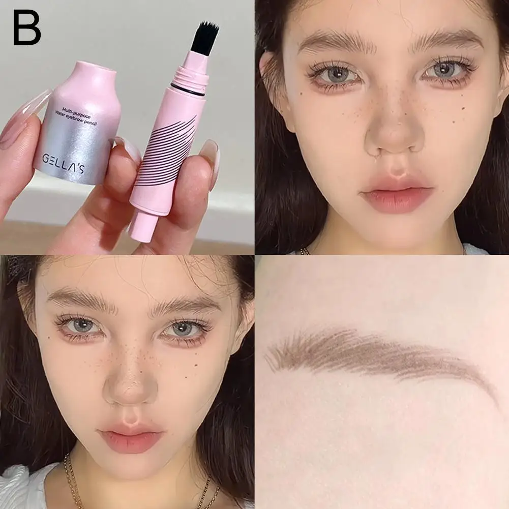 Hair Flow Liquid Water Eyebrow Pencil Hairline Contour Brush Natural 3d Eyebrow Dye No Smudge Waterproof Long-lasting For B M5i9