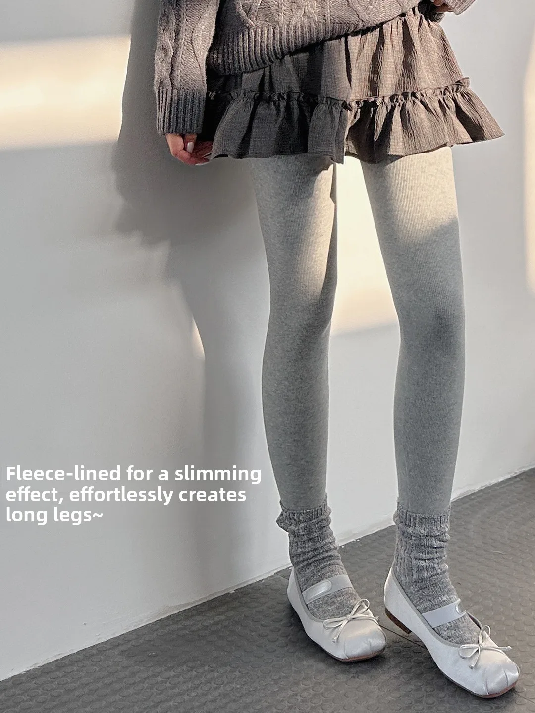 Pantaloni da yoga da donna a vita alta foderati in fce Sl pantaloni lunghi caldi e dimagranti con fantasia in pelle di arca per l'autunno inverno