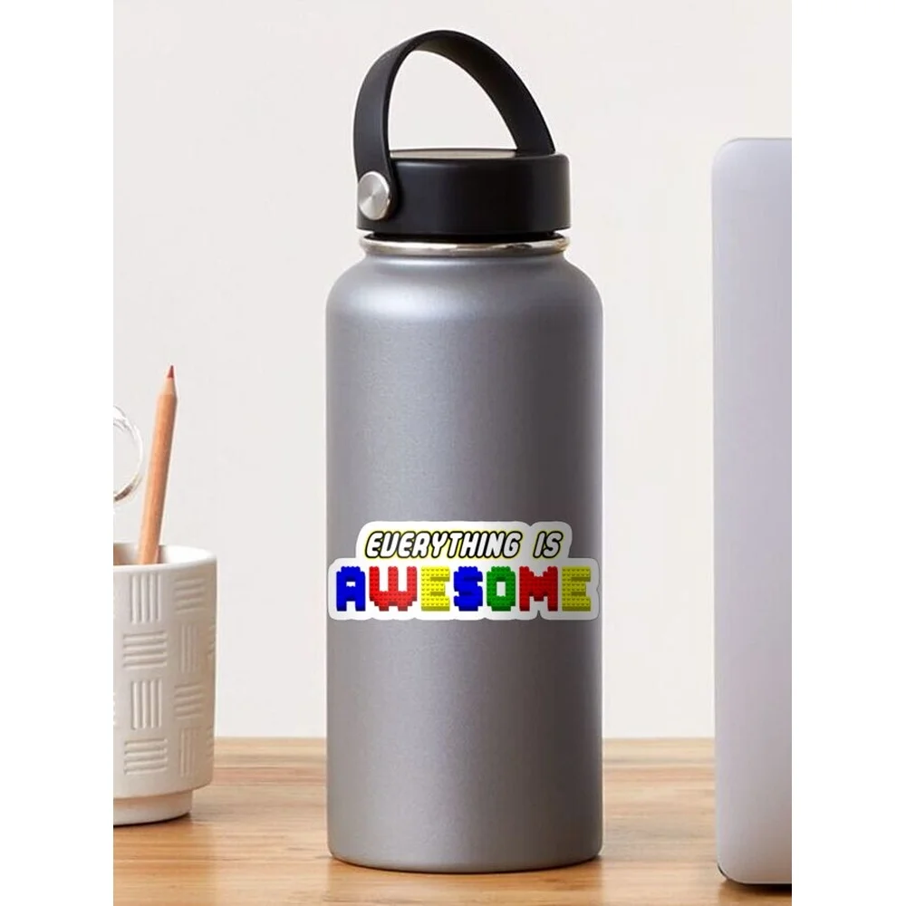 Everything is Awesome (in 3D) Sticker for Laptop Decor Bedroom Car Cute Cartoon Art Fashionable Public Suitcase