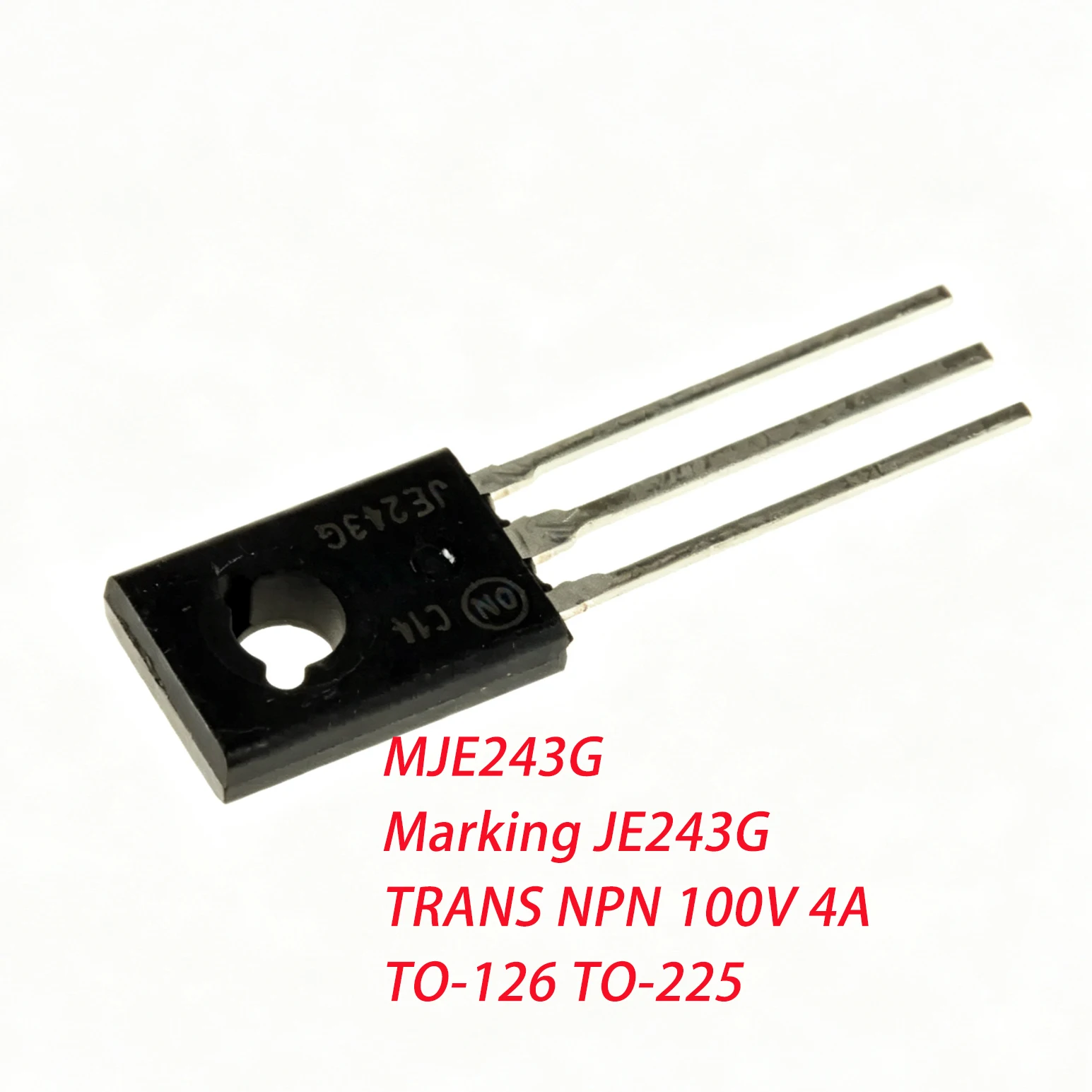 10PCS MJE243G Marking JE243G BJT 1.5W 15W 100V 4A NPN TO-126 TO-225 New Original Complementary Silicon Power Plastic Transistors