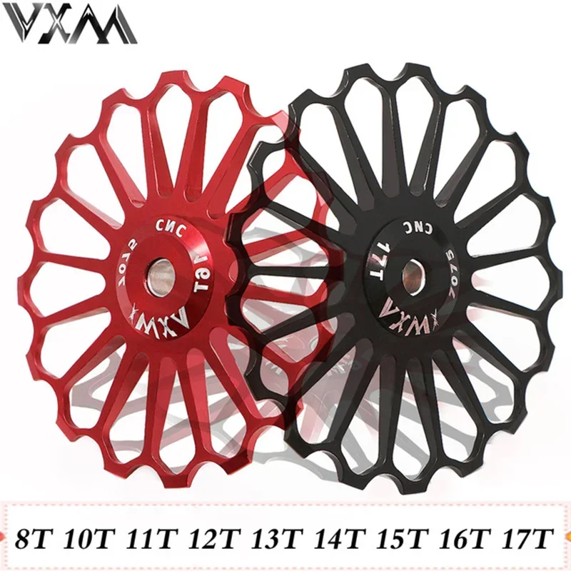 

VXM MTB Road Bike Ceramic Pulley Alloy Rear Derailleur 8T/10T/11T/12/13T/14T/15T/16T/17T Guide Bike Ceramic Bearing Jockey Wheel